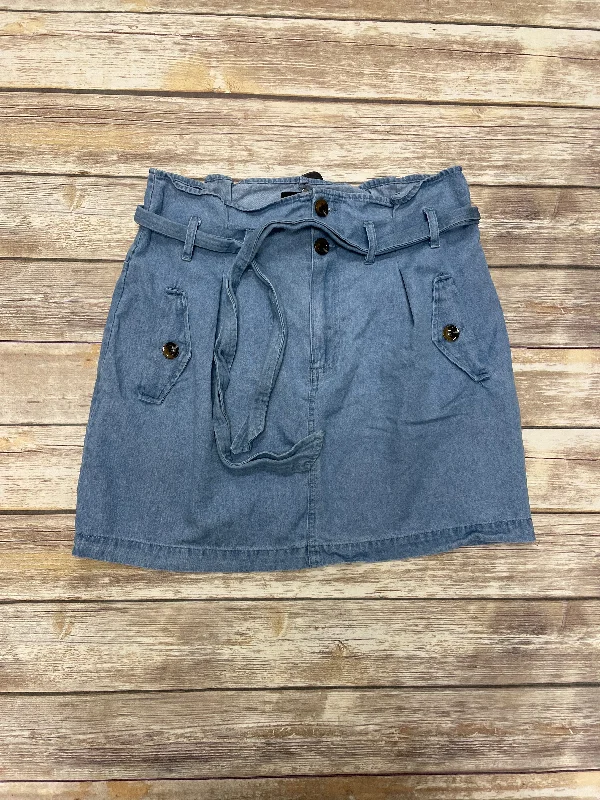 Blue Denim Skirt Mini & Short Who What Wear, Size 16