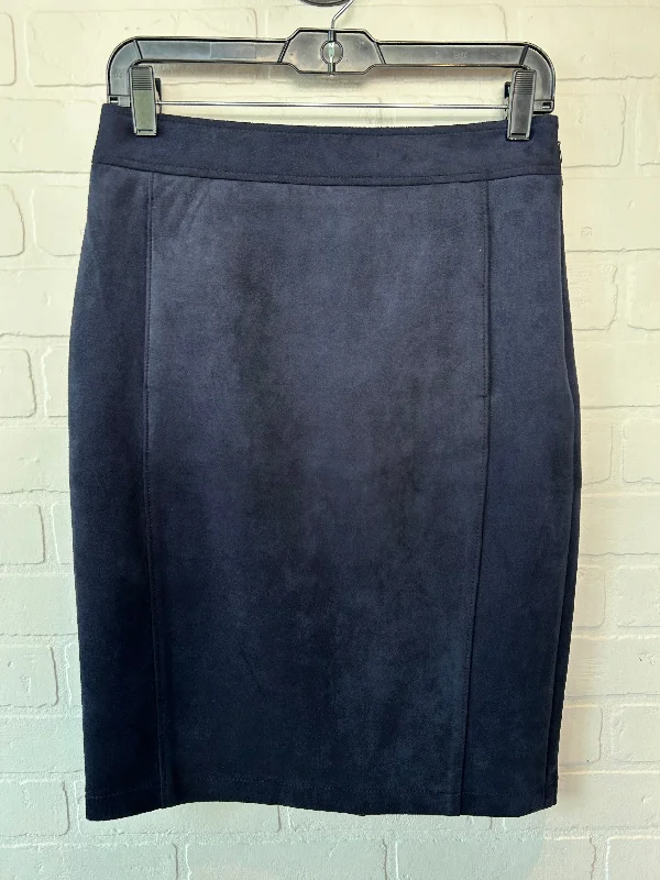 Blue Skirt Midi Loft, Size 2