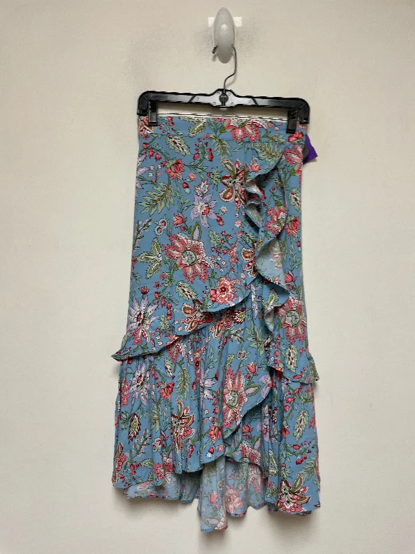 Floral Print Skirt Maxi Loft, Size 0