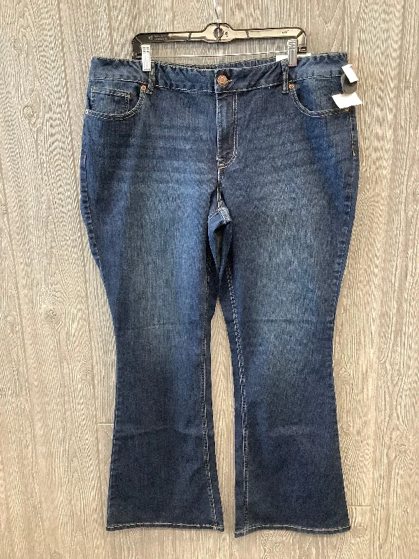 Jeans Flared By Maurices In Blue Denim, Size: 20