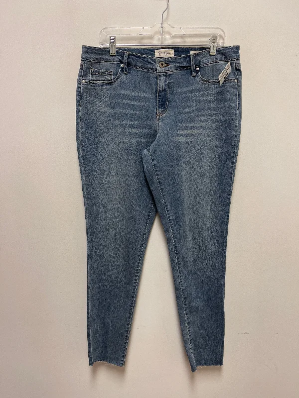 Jeans Skinny By Jessica Simpson In Blue Denim, Size: 14