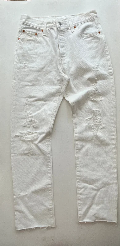 Jeans Straight By Levis In White, Size: 8