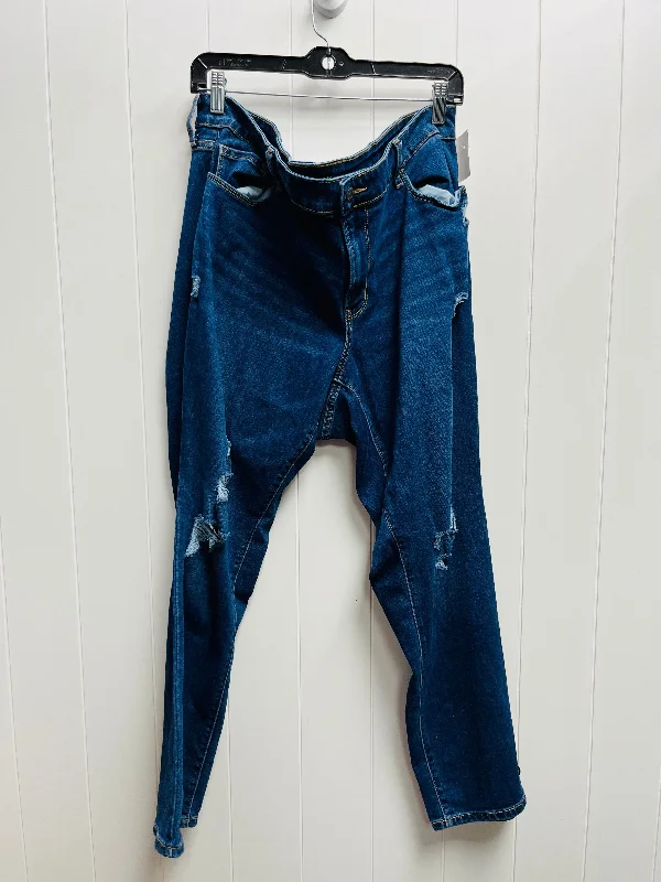 Jeans Straight By Old Navy In Blue Denim, Size: 20