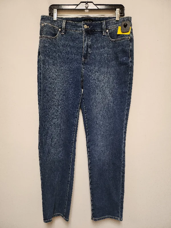 Jeans Straight By Talbots In Blue Denim, Size: 10