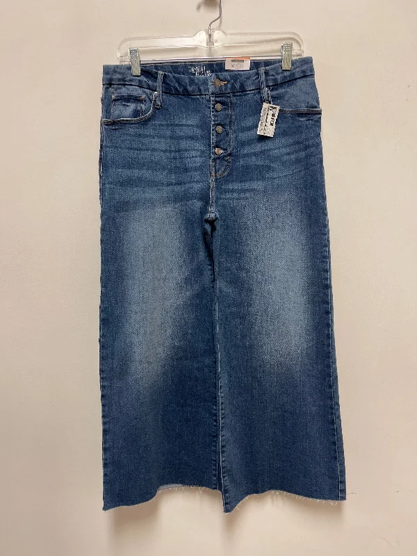 Jeans Wide Leg By Time And Tru In Blue Denim, Size: 10