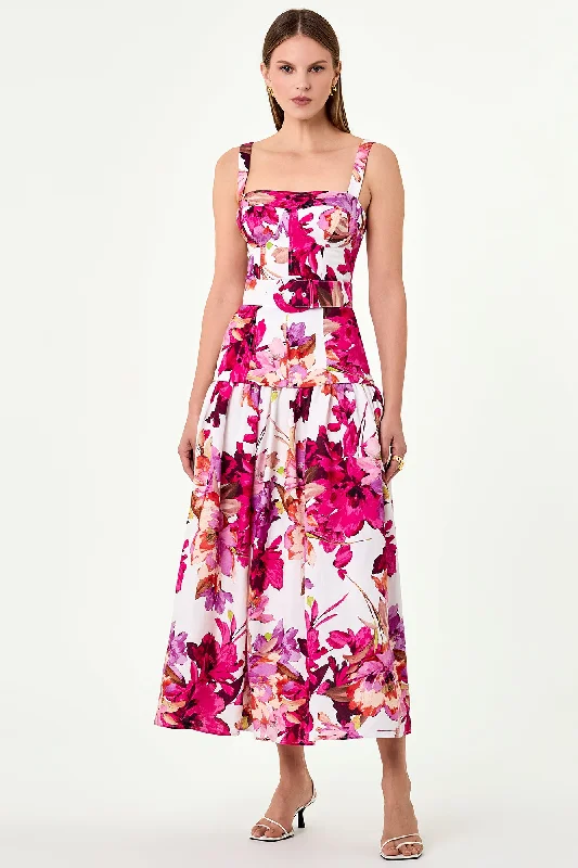 Lidia Dress - Ria Floral Ivory