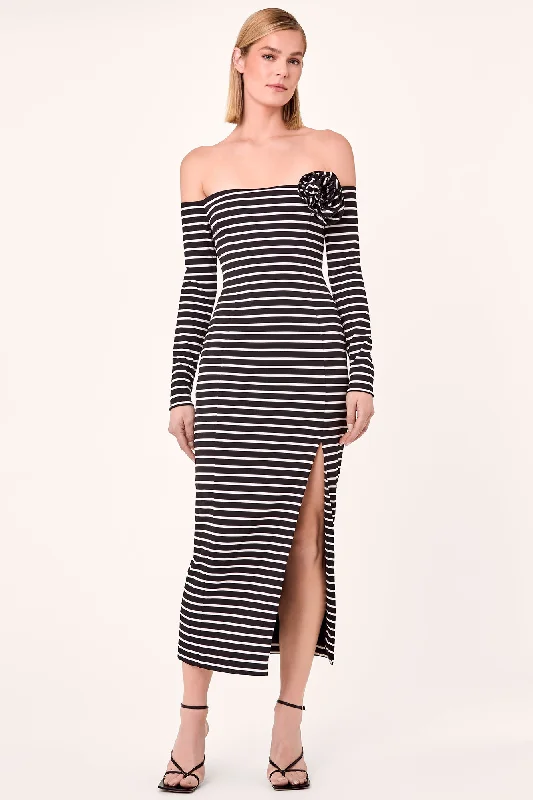 Miriam Dress - Stripe Black Milk