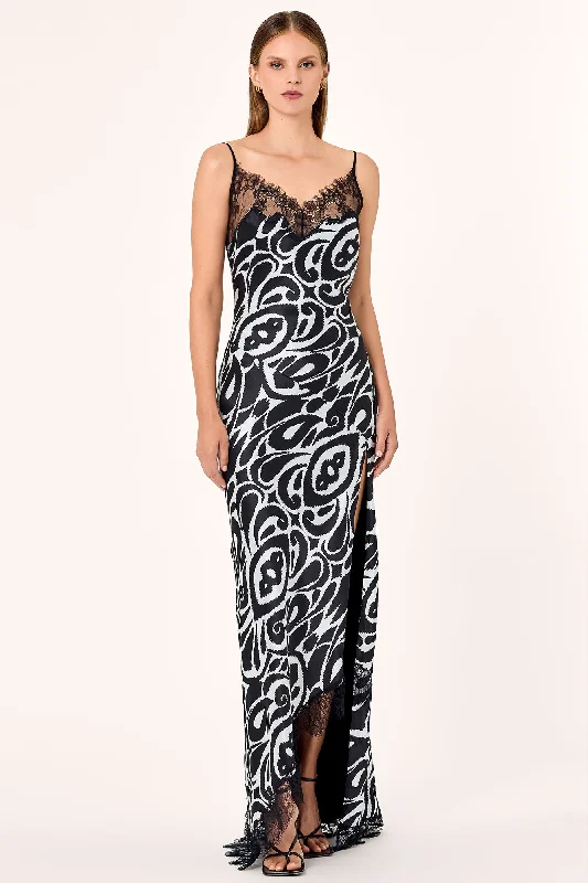 Sage Dress - Black Inez Print