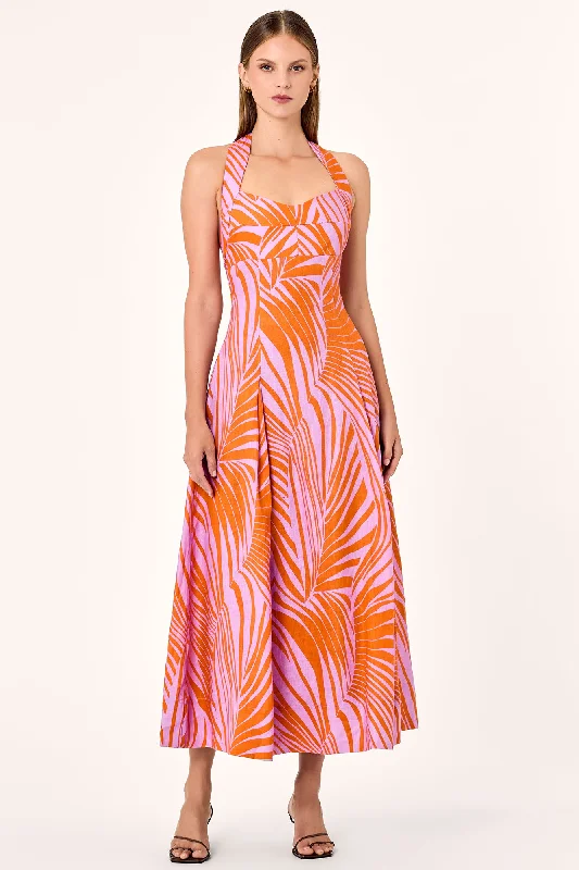 Seraphina Dress - Palm Print