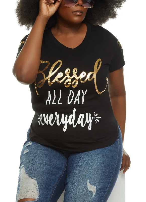 Plus Size Blessed All Day Everyday Graphic Tee