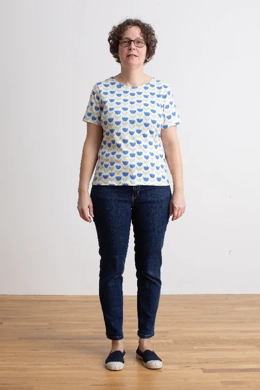 Women's Austin Top - Tulips Blue