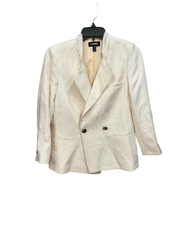 Blazer By Express In Cream, Size: Xs