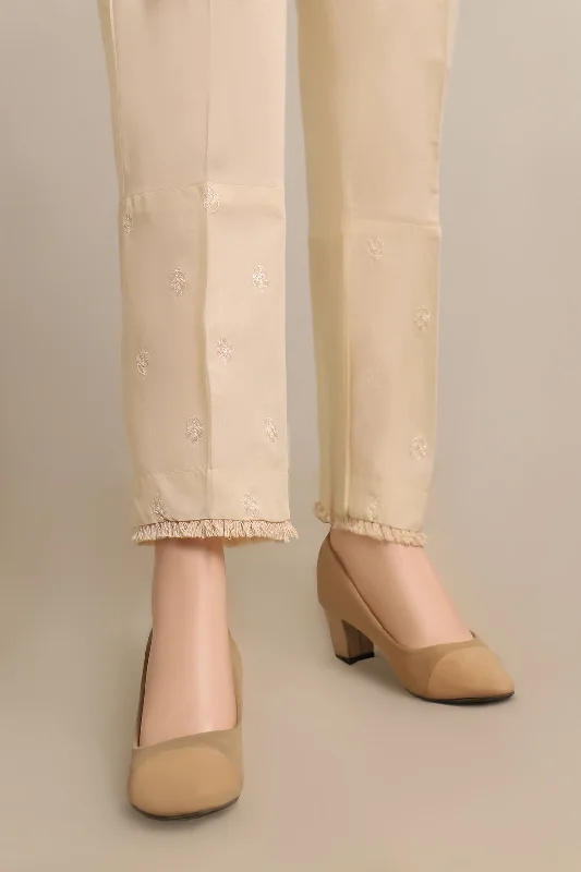 Embroidered Cotton Jacquard Pant