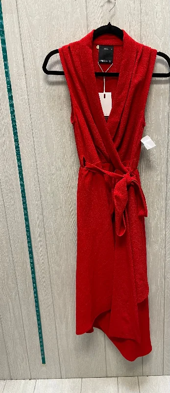 Dress Casual Midi By CMEO In Red, Size: Xs