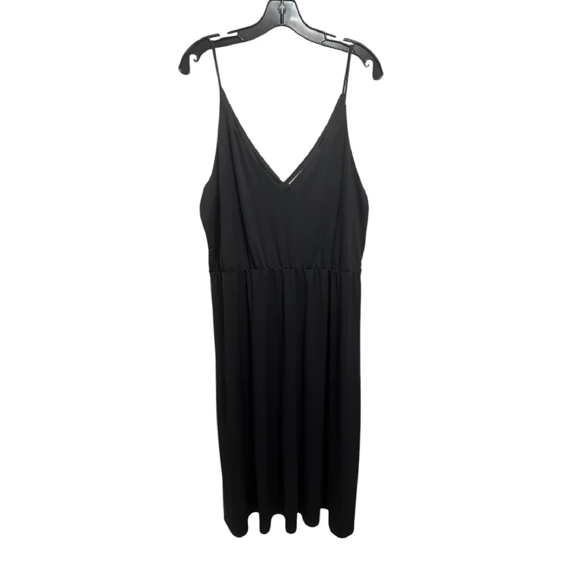 Dress Casual Midi By H&m In Black, Size: Xl