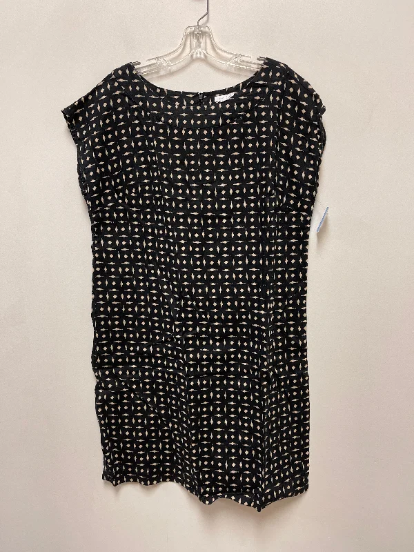 Dress Casual Midi By J. Jill In Black & Cream, Size: M