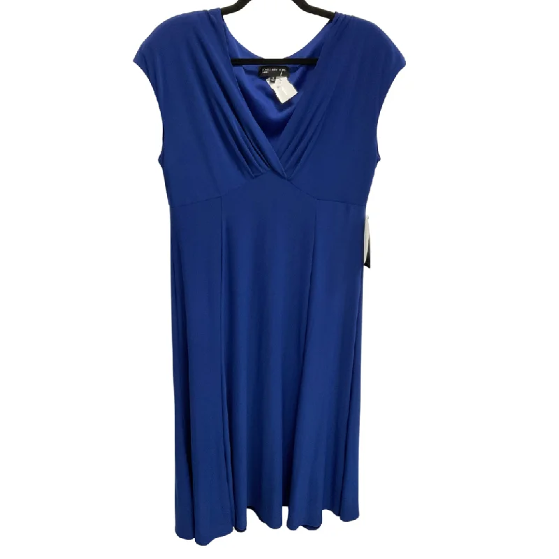 Dress Casual Midi By Jones New York In Blue, Size: Xl