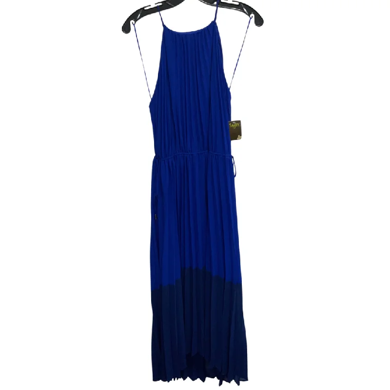 Dress Party Midi By Taylor In Blue, Size: M