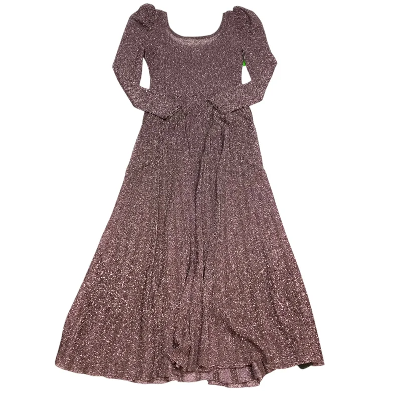 Dress Party Midi By Zara In Purple, Size: L