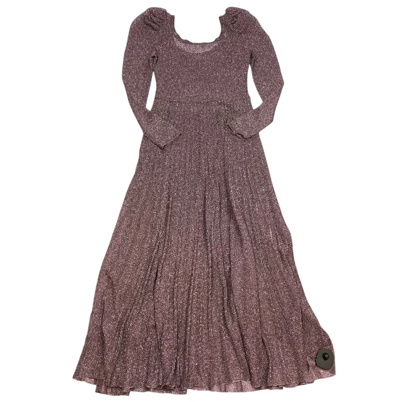 Dress Party Midi By Zara In Purple, Size: M