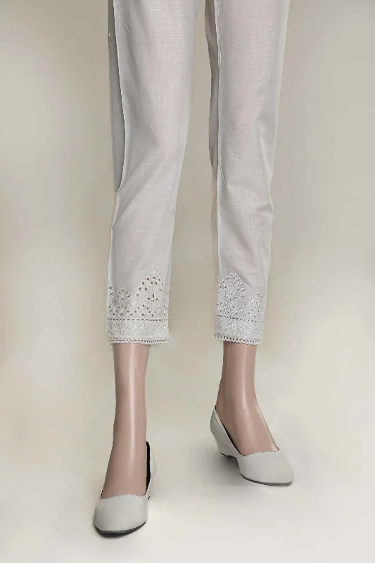 Embroidered Cross Hatch Pant