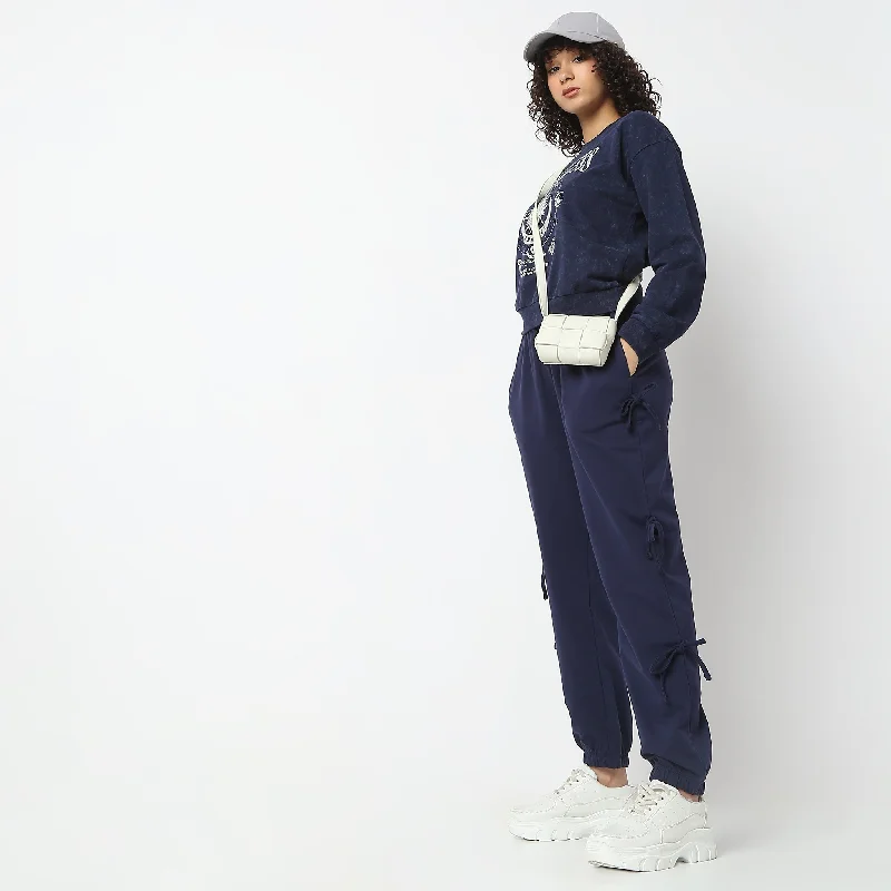 Relaxed Fit Ankle Length High Rise Joggers