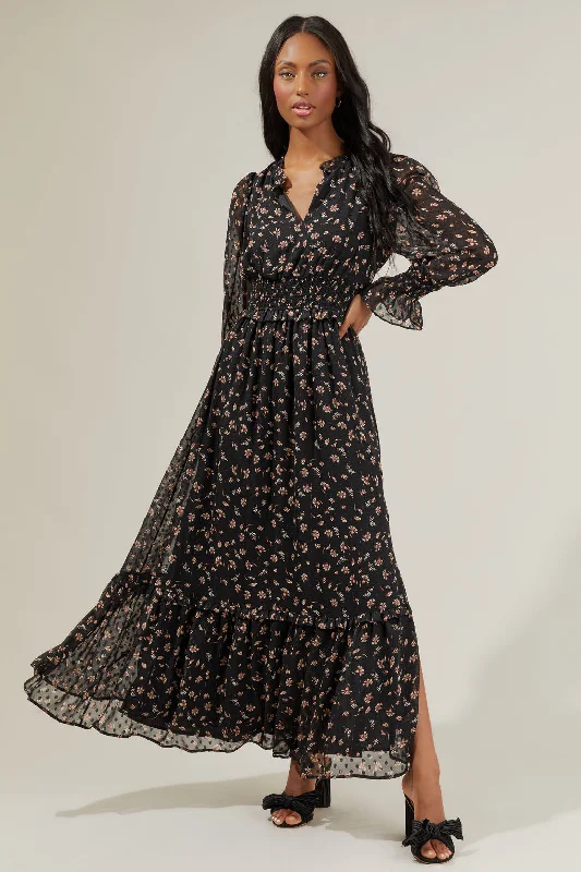 Serenity Floral Leandra Ruffle Maxi Dress