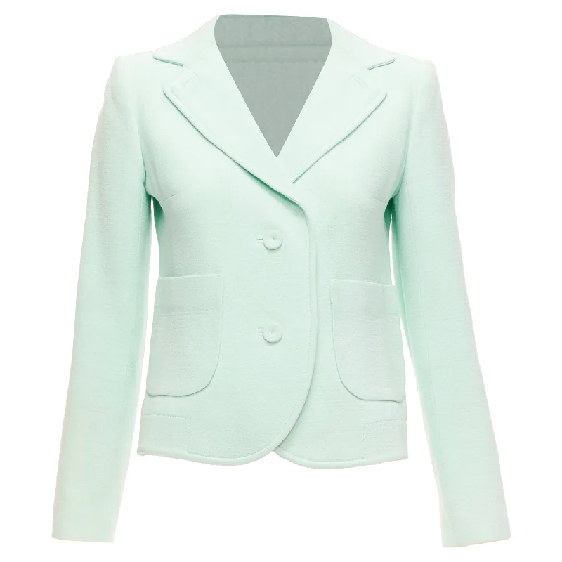 Carven Viscose Virgin Wool Shoulder Darts Blazer