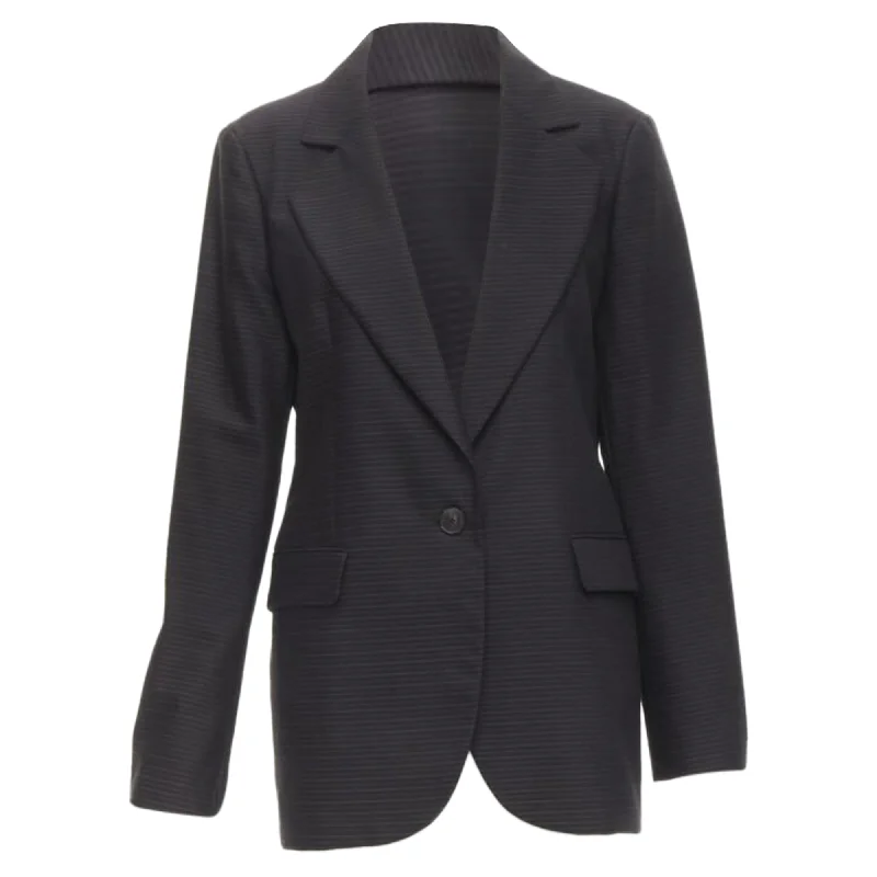 Christian Dior wool silk horizontal pinstripe blazer jacket