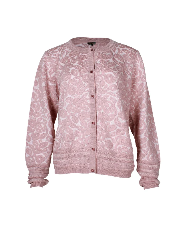 Escada Cardigan in Pink Wool