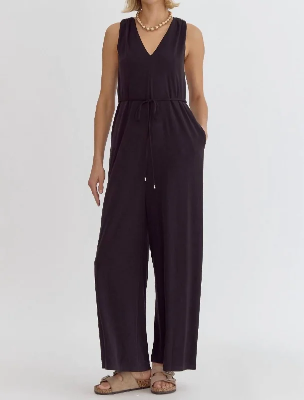 Into The Night Jumpsuit In Black