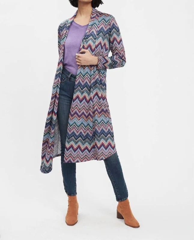 Long Cardigan In Multi