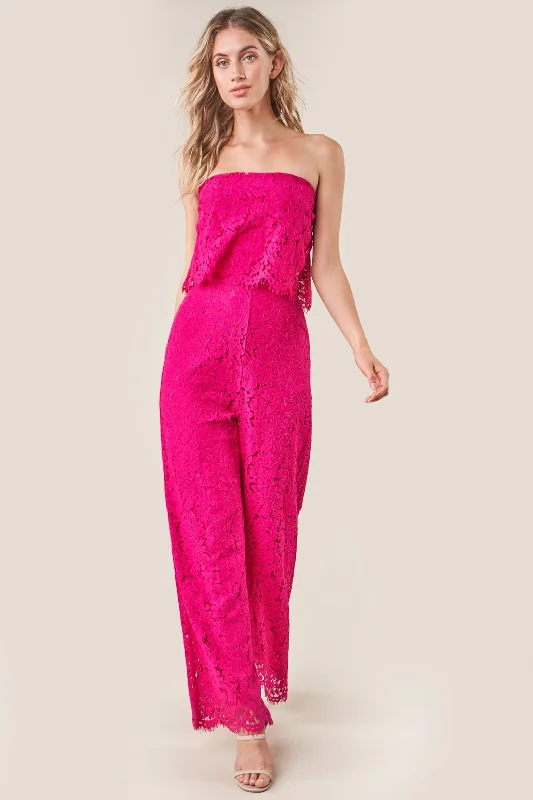 Lust For Love Strapless Lace Jumpsuit