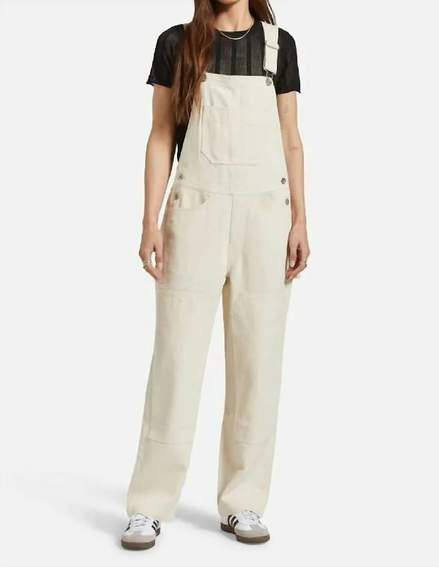 Utility Overall Jumpsuit In Whitecap