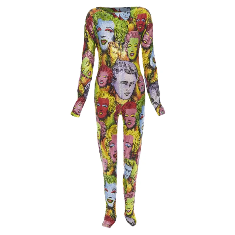 Versace Tribute Pop Art Crystal Strass Encrusted Jumpsuit