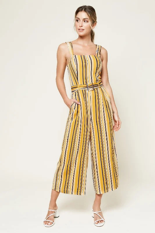 Zander Striped Wide Leg Jumpsuit